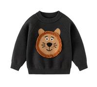 Knit Crew Neck Pull Fille, Pull Enfant Fille 12 Ans, Hiver Chaud Respirant Confort Tricot Pullover Coupe Ample Col Rond Mode Et Loisirs Hauts Pour Enfant Basique Grande Taille Manches Longues Chandail