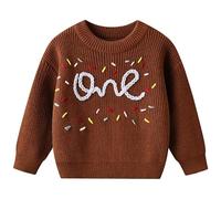 Knit Crew Neck Pull Fille, Pull Hiver Enfant Chaud, Hiver Chaud Grande Taille Respirant Basique Chandail Manches Longues Col Rond Tricot Pullover Coupe Ample Mode Et Loisirs Confort Sweatshirts