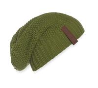 Knit Factory - Bonnet Coco - Bonnet Femme et Homme - Beanie Hiver - Bonnet Chaud - Bonnet tricoté - Vert Mousse - One Size - 30% Laine, 70% Acrylique