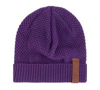 Knit Factory - Bonnet Jazz - Bonnet femmme - Beanie Hiver - Bonnet Chaud - Bonnet tricoté - Purple - One Size - 30% Laine, 70% Acrylique