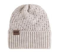 Knit Factory - Bonnet Sally - Bonnet Femme et Homme - Beanie Hiver - Bonnet Chaud - Bonnet tricoté - Grosses Mailles - Beige - One Size - 30% Laine, 70% Acrylique