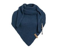 Knit Factory - Coco Châle - 190x85 cm | Châle femme en maille avec de la laine - Écharpe d’hiver chaude - Forme triangulaire - Grosse maille - Broche incluse