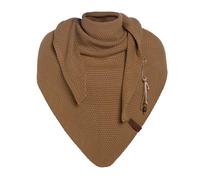 Knit Factory - Coco Châle Tricoté - Foulard Triangle - Foulard femme pour l’automne et l’hiver - Écharpe Femme - Châle Femme - 100% Fabriqué en Europe - New Camel - 190x85 cm