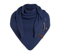 Knit Factory - Coco Châle Tricoté - Foulard Triangle - Écharpe Femme - Capri - 190x85 cm - Y compris la broche décorative