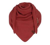 Knit Factory - Coco Châle Tricoté - Foulard Triangle - Foulard femme pour l’automne et l’hiver - Écharpe Femme - Châle Femme - 100% Fabriqué en Europe - Baked Apple - 190x85 cm