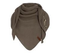 Knit Factory - Coco Châle Tricoté - Foulard Triangle - Foulard femme pour l’automne et l’hiver - Écharpe Femme - Châle Femme - 100% Fabriqué en Europe - Cappuccino - 190x85 cm