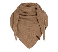 Knit Factory - Coco Châle Tricoté - Foulard Triangle - Écharpe Femme - Nude - 190x85 cm - Y compris la broche décorative