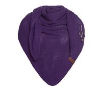 Knit Factory - Coco Châle Tricoté - Foulard Triangle - Foulard femme pour l’automne et l’hiver - Écharpe Femme - Châle Femme - 100% Fabriqué en Europe - Purple - 190x85 cm