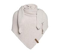 Knit Factory - Coco Châle Tricoté - Foulard Triangle - Foulard femme pour l’automne et l’hiver - Écharpe Femme - Châle Femme - 100% Fabriqué en Europe - Beige - 190x85 cm