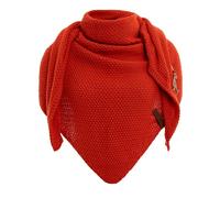 Knit Factory - Coco Châle Tricoté - Foulard Triangle - Foulard femme pour l’automne et l’hiver - Écharpe Femme - Châle Femme - 100% Fabriqué en Europe - Grenadine Red - 190x85 cm