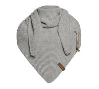 Knit Factory - Coco Châle Tricoté - Foulard Triangle - Écharpe Femme - Iced Clay - 190x85 cm - Y compris la broche décorative