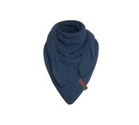 Knit Factory - Coco Châle Tricoté Junior - Foulard Triangle - Foulard femme pour l’automne et l’hiver - Écharpe pour fille de 5 à 12 ans - Fabriqué en Europe - Jeans - 140x60 cm