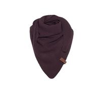 Knit Factory - Coco Châle Tricoté Junior - Foulard Triangle - Foulard femme pour l’automne et l’hiver - Écharpe pour fille de 5 à 12 ans - Fabriqué en Europe - Aubergine - 140x60 cm