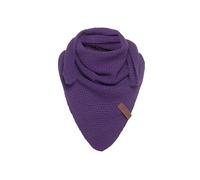 Knit Factory - Coco Châle Tricoté Junior - Foulard Triangle - Foulard femme pour l’automne et l’hiver - Écharpe pour fille de 5 à 12 ans - Fabriqué en Europe - Purple - 140x60 cm