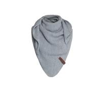 Knit Factory - Coco Châle Tricoté Junior - Foulard Triangle - Foulard femme pour l’automne et l’hiver - Écharpe pour fille de 5 à 12 ans - Fabriqué en Europe - Gris - 140x60 cm