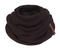 Knit Factory - Coco Foulard Infini Tube - Écharpe tube pour femme et homme - Pour l’automne et l’hiver - Tour de cou - Cache cou - Snood tricotée - Marron Foncé - Taille unique