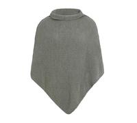 Knit Factory - Coco Poncho Tricoté - Cape Femme - Châle Femme - Poncho pour l’Automne et l’Hiver - Poncho Femme en Laine et Acrylique - Urban Green - Taille Unique