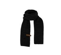 Knit Factory - Écharpe Tricotée Jazz - Foulard tricoté - Châle femme et homme - Écharpe pour l'automne et hiver - Chauffe-cou - Noir - 30% laine et 70% acrylique - 200x30 cm