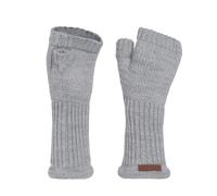 Knit Factory - Gants Cleo - Gants Femme - Mitaine Femme - Mitaines pour l'automne et l'hiver - Gants sans doigts - Gant Chauffant - 30% laine/70% acrylique - Gris - Taille Unique