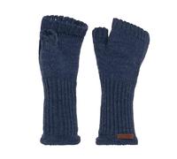 Knit Factory - Gants Cleo - Gants Femme - Mitaine Femme - Mitaines pour l'automne et l'hiver - Gants sans doigts - Gant Chauffant - 30% laine/70% acrylique - Jeans - Taille Unique