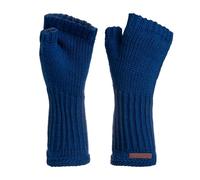 Knit Factory - Gants Cleo - Gants Femme - Mitaine Femme - Mitaines pour l'automne et l'hiver - Gants sans doigts - Gant Chauffant - 30% laine/70% acrylique - Kings Blue - Taille Unique