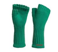 Knit Factory - Gants Cleo - Gants Femme - Mitaine Femme - Mitaines pour l'automne et l'hiver - Gants sans doigts - Gant Chauffant - 30% laine/70% acrylique - Bright Green - Taille Unique