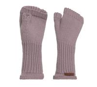 Knit Factory - Gants Cleo - Gants Femme - Mitaine Femme - Mitaines pour l'automne et l'hiver - Gants sans doigts - Gant Chauffant - 30% laine/70% acrylique - Mauve - Taille Unique