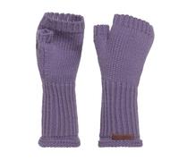 Knit Factory - Gants Cleo - Gants Femme - Mitaine Femme - Mitaines pour l'automne et l'hiver - Gants sans doigts - Gant Chauffant - 30% laine/70% acrylique - Violet - Taille Unique