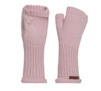 Knit Factory - Gants Cleo - Gants Femme - Mitaine Femme - Mitaines pour l'automne et l'hiver - Gants sans doigts - Gant Chauffant - 30% laine/70% acrylique - Rose - Taille Unique