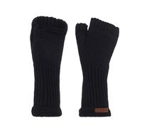 Knit Factory - Gants Cleo - Gants Femme - Mitaine Femme - Mitaines pour l'automne et l'hiver - Gants sans doigts - Gant Chauffant - 30% laine/70% acrylique - Noir - Taille Unique