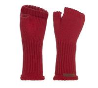 Knit Factory - Gants Cleo - Gants Femme - Mitaine Femme - Mitaines pour l'automne et l'hiver - Gants sans doigts - Gant Chauffant - 30% laine/70% acrylique - Bordeaux - Taille Unique