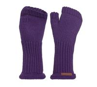 Knit Factory - Gants Cleo - Gants Femme - Mitaine Femme - Mitaines pour l'automne et l'hiver - Gants sans doigts - Gant Chauffant - 30% laine/70% acrylique - Purple - Taille Unique
