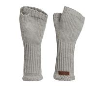 Knit Factory - Gants Cleo - Gants Femme - Mitaine Femme - Mitaines pour l'automne et l'hiver - Gants sans doigts - Gant Chauffant - 30% laine/70% acrylique - Iced Clay - Taille Unique