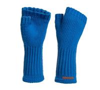 Knit Factory - Gants Cleo - Gants Femme - Mitaine Femme - Mitaines pour l'automne et l'hiver - Gants sans doigts - Gant Chauffant - 30% laine/70% acrylique - Cobalt - Taille Unique