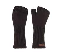 Knit Factory - Gants Cleo - Gants Femme - Mitaine Femme - Mitaines pour l'automne et l'hiver - Gants sans doigts - Gant Chauffant - 30% laine/70% acrylique - Marron Foncé - Taille Unique