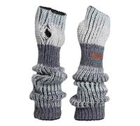 Knit Factory - Gants Ika - Gants Femme - Mitaine Femme - Mitaines pour l'automne et l'hiver - Gants sans doigts - Gant Chauffant - 30% laine/70% acrylique - Arctic Stone - Taille Unique