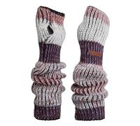 Knit Factory - Gants Ika - Gants Femme - Mitaine Femme - Mitaines pour l'automne et l'hiver - Gants sans doigts - Gant Chauffant - 30% laine/70% acrylique - Velvet Plum - Taille Unique