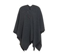 Knit Factory - Jazz Poncho réversible - Anthracite - One Size