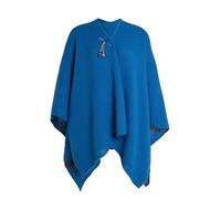 Knit Factory - Jazz Poncho réversible - One Size | Poncho femme élégant en maille - Cape avec de la laine - Modèle réversible - Chaud, confortable et polyvalent