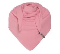 Knit Factory - Liv Châle - Foulard femme - Écharpe femme - Foulard triangle en mousseline - Pour le printemps et l’été - 100% Coton biologique - Rose - 190x85 cm