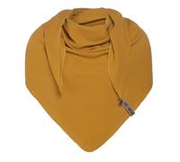 Knit Factory - Liv Châle - Foulard femme - Écharpe femme - Foulard triangle en mousseline - Pour le printemps et l’été - 100% Coton biologique - Ocre - 190x85 cm
