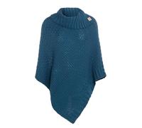 Knit Factory - Nicky Poncho Tricoté - Petrol - One Size