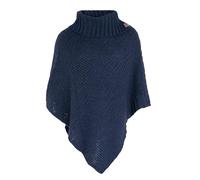 Knit Factory - Nicky Poncho Tricoté - Cape Femme - Poncho Femme - Poncho pour l’Automne et l’Hiver - Poncho en Laine et Acrylique - avec col écharpe - Jeans - Taille Unique