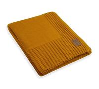 Knit Factory - Uni Plaid XL - Ocre - 195x225 cm
