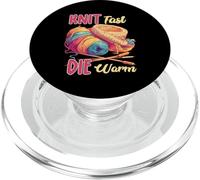 Knit Fast, Die Warm Knitting Lover for Knitters PopSockets PopGrip pour MagSafe