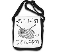 Knit Fast Die Young Live Fast Die Young Sac à bandoulière parodie Blanc