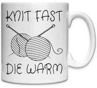 Knit Fast Die Young Live Fast Die Young Tasse en céramique blanche parodie Young
