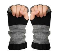 Knit Fingerless Gloves - Acrylic Fiber, 22x10x2cm Fingerless Gloves Warm-Insulated | Stretchable Fit Cold Weather Hand Warmers, Fashion Winter Accessory For Daily Commute, Outdoor Activities, Travel