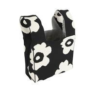 Knit Knot Bag Small Cute Easy to Carry Aesthetic Knitted Crochet Purse Handbag for Girls Women Gift (Noir)