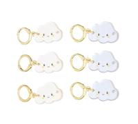 Knit Markers Locking Stitch Picks Plastic Removable Crocheting Quilting Tools Cloud Shape Knitting Accessories for Knitters Crafters 6Pcs Gray White